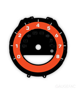 For Porsche 911 (992): Gauge Face Tachometer – Lava Orange