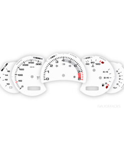 Custom Order: Porsche 911 996.2 Gauge Faces - White / Semi Ring