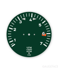 For Porsche 912 (1965–1969): Gauge Face Tachometer - Irish Green