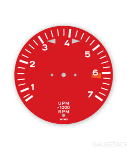 For Porsche 912 (1965–1969): Gauge Face Tachometer - Guards Red