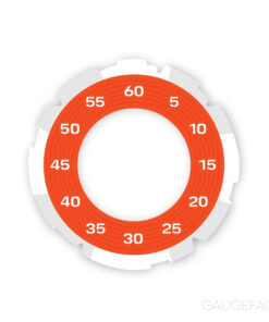 For Porsche 992 Sport Chrono: Stopwatch Gauge Face – Lava Orange