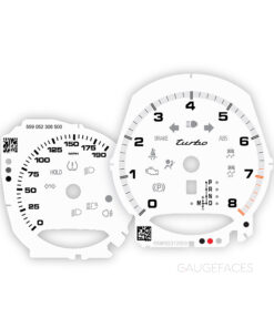 For Porsche Macan Turbo 3.6L: Gauge Faces - OPTIONS - White