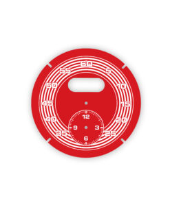 For Porsche Sport Chrono: Clock Dial Gauge Face - Guards Red with White Fine-Line Accent Ring (Copy)