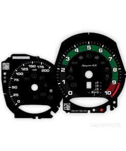 For Porsche 718 Spyder RS: Gauge Faces - OPTIONS - Heritage Design Edition - Black