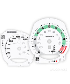 For Porsche 718 Spyder RS: Gauge Faces - OPTIONS - Heritage Design Edition - White