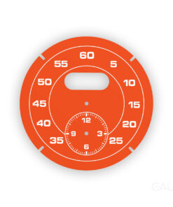 For Porsche Sport Chrono: Gauge Face - Stopwatch – Papaya Orange