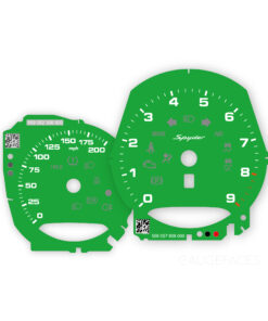 For Porsche 718 & 981 Spyder: Gauge Faces – OPTIONS –  Pytnon Green