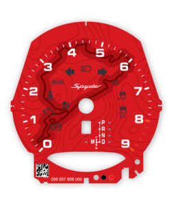 For Porsche 981 / 718 Boxster Spyder: Gauge Face Tachometer - OPTIONS - Nürburgring Edition - Guards Red