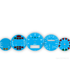 For Porsche 911 993 (1995-98) Gauge Faces: OCB-Tach - 300 km/h - Automatic - Sky Blue