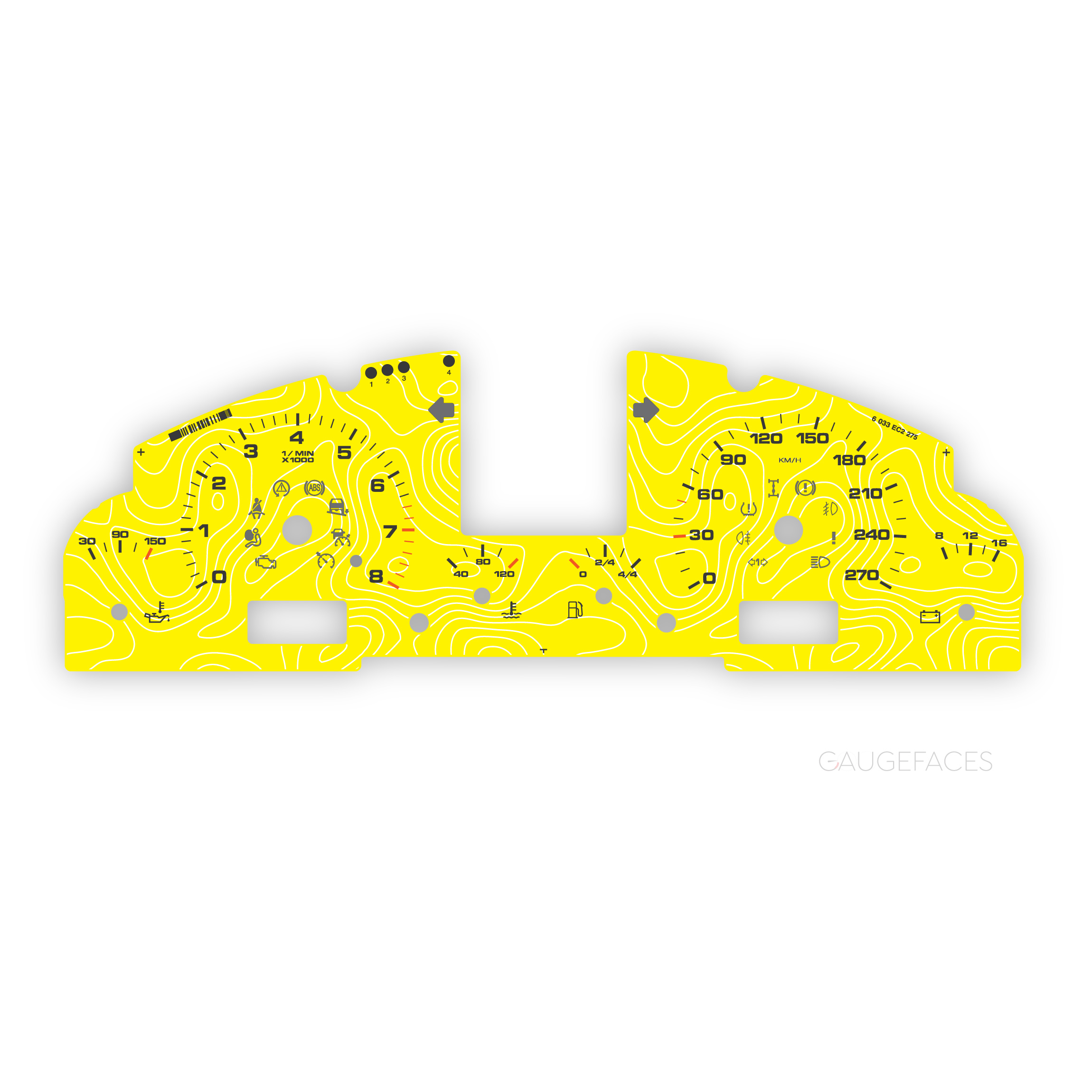 Porsche-955-957-gauge-face---Topographic-Livery---Yellow---EU-Spec
