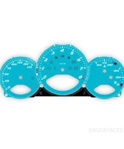 For Porsche 987 (Gen 1&2) Boxster / Cayman: Gauge Face – OPTIONS – Miami Blue