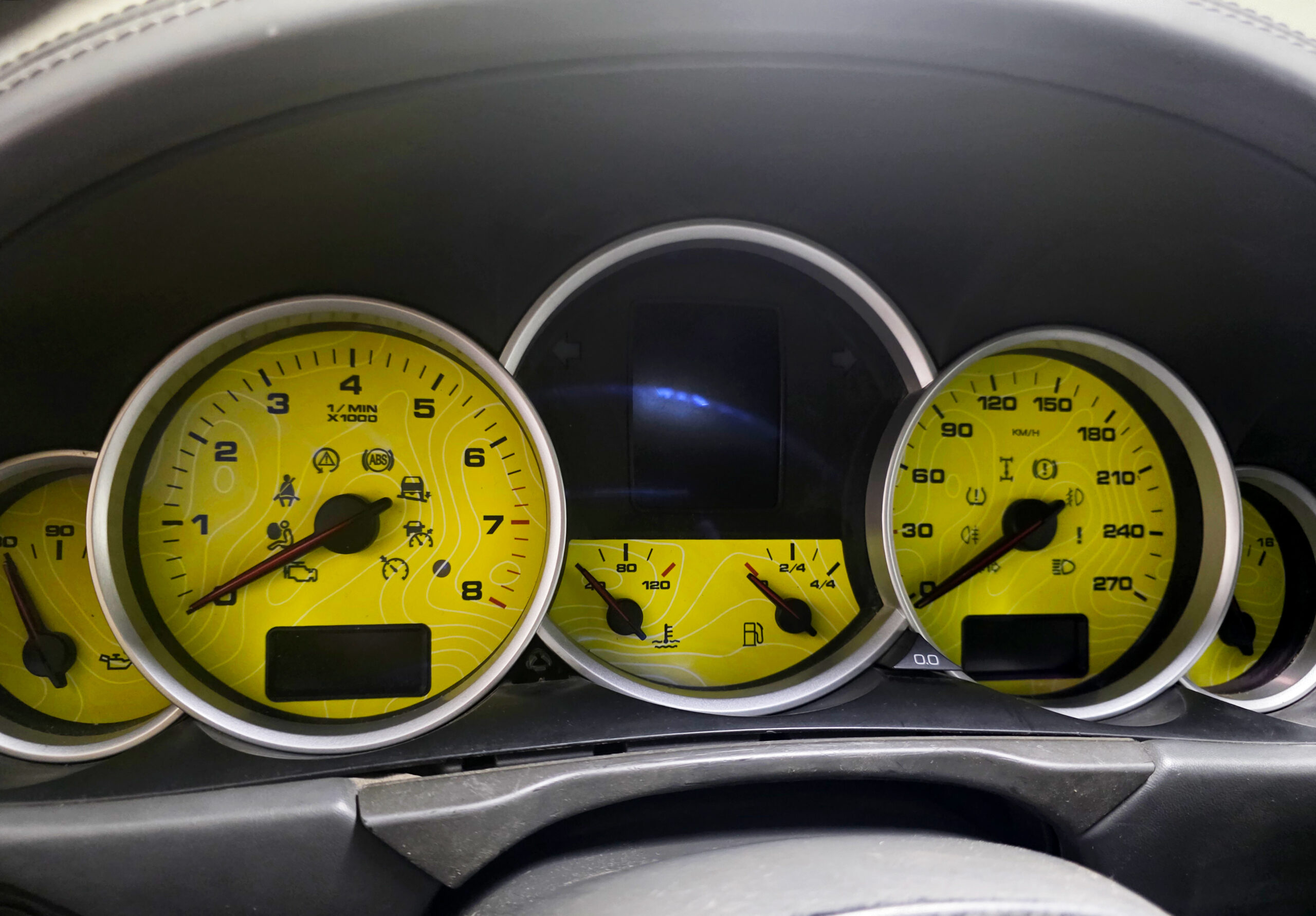 Porsche-Cayenne-955-gauge-faces-set---Topograhy-Design---Yellow