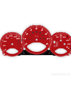 For Porsche 987 Boxster / Cayman: Gauge Face - OPTIONS - Carmine Red
