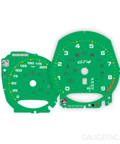 For Porsche 718 / 981 Cayman GT4: Gauge Faces – OPTIONS - Python Green