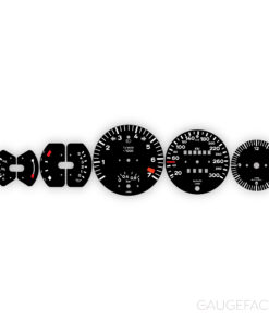 For Porsche 911 930 Turbo (1978-89) 3.3L: Gauge Faces Set - OPTIONS - Black