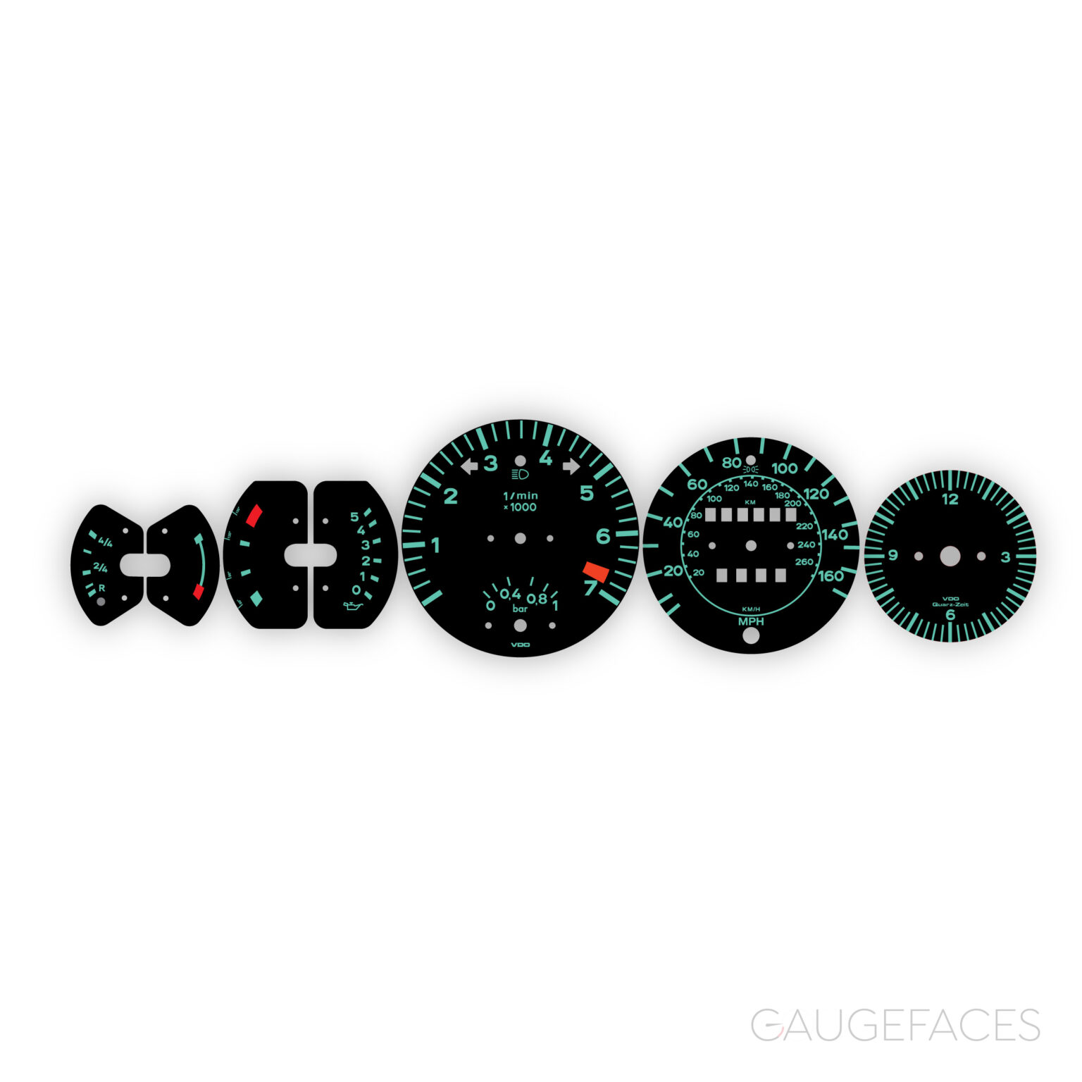 Swg 930 For Porsche 911 930 Turbo (1978-89) 3.3L: Gauge Faces Set – OPTIONS ...