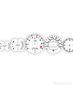 For Porsche 911 930 Turbo (1978-89) 3.3L: Gauge Faces Set - OPTIONS - White