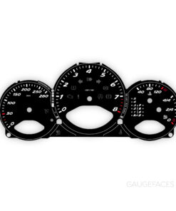 For Porsche 987 Boxster / Cayman: Gauge Face - OPTIONS - Black