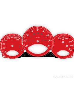 For Porsche 987 Boxster / Cayman: Gauge Face - OPTIONS - Guards Red