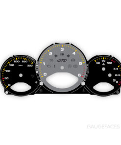 For Porsche 987 (Gen 1&2) Boxster / Cayman: Gauge Face - EU - Manual - 6000 - Silver