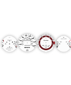 For Porsche 944 Turbo 2.5 (1985-88): Gauge Faces – 160 mph / 260 km/h – Custom White And Red