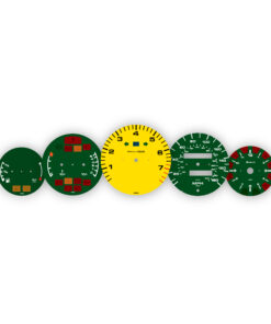 For Porsche 911 (Type 993): Gauge Faces Set - Yellow/Green