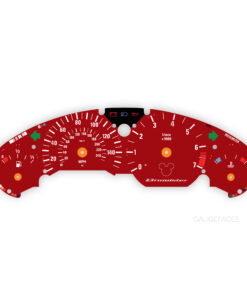 BMW E36 Z3 Roadster Gauge Face - 140 mph / 240 kmh - 7000 RPM - Custom Design - Dark Red