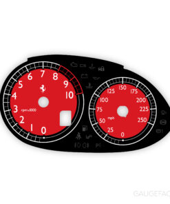 Ferrari Enzo Cluster Gauge Face - OPTIONS - Red