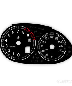 Ferrari Enzo Cluster Gauge Face - OPTIONS - Black