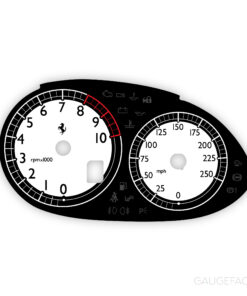 Ferrari Enzo Cluster Gauge Face - OPTIONS - White