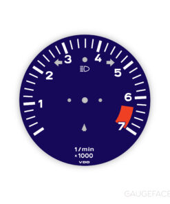 For Porsche 911G G50 (1987-1989): Gauge Face Tachometer - 7000 RPM - Dark Blue