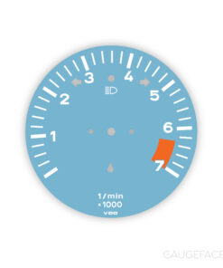 For Porsche 911G G50 (1987-1989): Gauge Face Tachometer - 7000 RPM - Light Blue