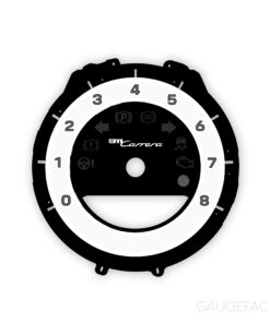 For Porsche 911 (Type 992): Gauge Face Tachometer - 911 Carrera Logo - OPTIONS - White