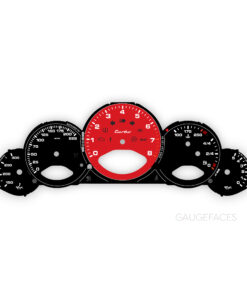 For Porsche 911 997 (Gen 1&2) Turbo: Gauge Faces – OPTIONS - Black / Red