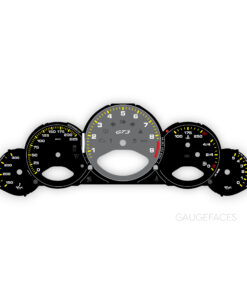 For Porsche 911 997 GT3 / GT3RS: Gauge Faces - OPTIONS - Black / Gray