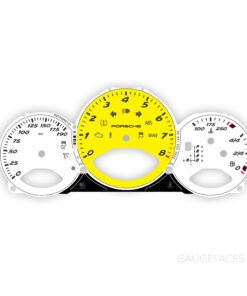 For Porsche 987.2 Boxster S / Cayman S: Gauge Face – PDK - US-Spec - White/Yellow