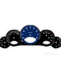 For Porsche 911 997 (Gen 1&2) Turbo: Gauge Faces – OPTIONS - Black / Blue
