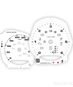 For Porsche Macan S Diesel 3.0L (2014-18): Gauge Faces  - OPTIONS - White