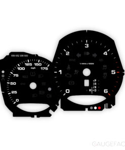 For Porsche Macan S Diesel 3.0L (2014-18): Gauge Faces - OPTIONS - Black