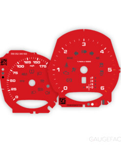 For Porsche Macan S Diesel 3.0L (2014-18): Gauge Faces - OPTIONS - Black Red