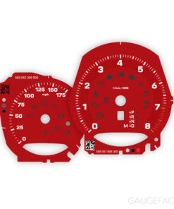 For Porsche Macan: Gauge Faces Set - OPTIONS - Carmine Red