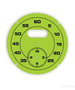 For Porsche Sport Chrono: Clock Dial Gauge Face – Acid Green / Black Numbers