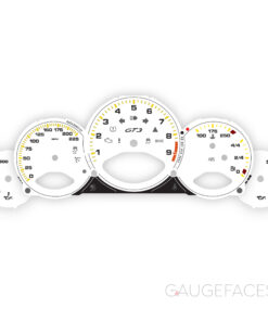 For Porsche 911 997 GT3 / GT3RS: Gauge Faces – US – White