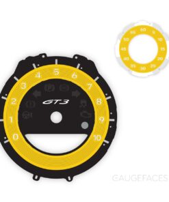 Custom Order: For Porsche 911 992 GT3: Gauge Face Tachometer – 10000 RPM – Speed Yellow – Sport Chrono