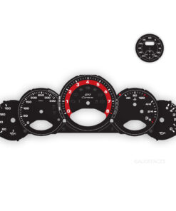 Custom Order: Porsche 911 997.2 Gauge Faces Set - Black / Red