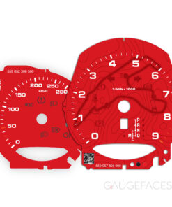 Custom Order: For Porsche 981 Gauge Face Set – Circuit de Spa-Francorchamps Edition – Guards Red – EU – PDK