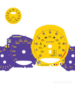 Custom Order: For Porsche 911 991 GT3RS: Gauge Faces – PDK – EU-Spec – Ultraviolet / Speed Yellow – Sport Chrono