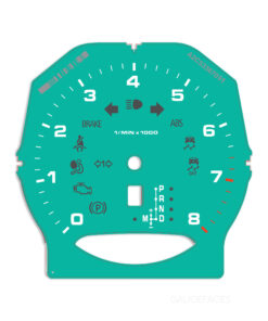 Custom Order: For Porsche 958 Cayenne: Gauge Face Tachometer – Green