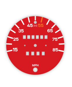 Custom Order: Porsche 911SC speedometer - Red