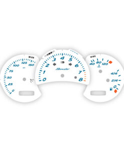 Custom Order: Porsche 986.2 2.7L Gauge Faces - White with Blue Lettering